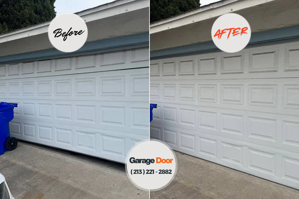 Before and after: garage door repair Bard College, NY